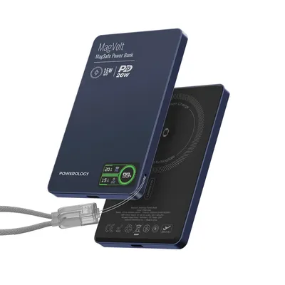 Power bank Powerology Display Ultra Slim Magnetic Wireless 10000mAh