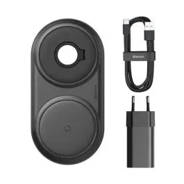 Charger Baseus Planet 2in 1 Cabel winder+wireless charger