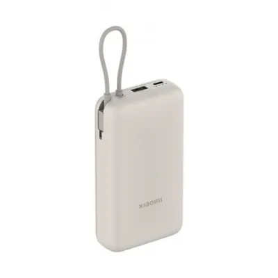 10000mAh Power Bank Integrated Cable Tan