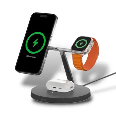 Wireless charger Belkin Boost Charge Pro MagSafe 3in1 15W whit Qi2