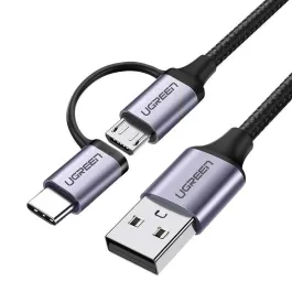 2-in-1 մալուխ UGREEN USB-A Cable Micro USB & Type-C
