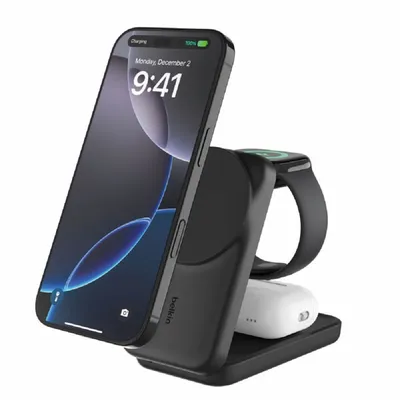 Foldable charging stand Belkin UltraCharge Qi2 3in1 Foldable Charging Stand 25W