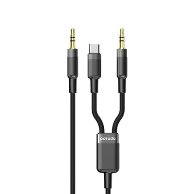 Porodo Cable AUX to AUX+Lig 2in1 Multi Device 1