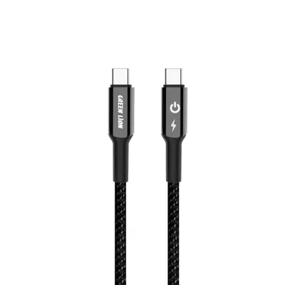 Cable Green Lion LED Braided Cable USB-C to USB-C