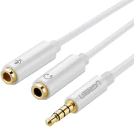 Audio cable UGREEN 3.5mm male to 2 Female Audio Cable ABS Case 10789