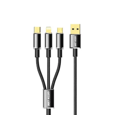 Lion 3 in 1 Braidid Cable Type-C 1. Lightnigh Micro Type-C